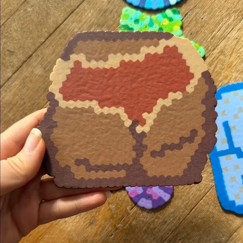 Colorful Handmade Beaded Booty Coasters Set